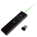 Green light laser pointer and presentation remote